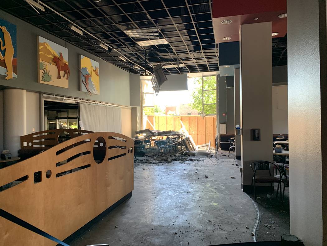 The cafeteria on the first floor of Argenta Hall at University of Nevada, Reno, following the J ...
