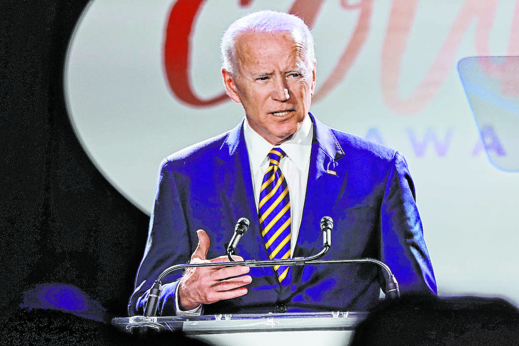 Former Vice President Joe Biden speaks at the Biden Courage Awards Tuesday, March 26, 2019, in ...