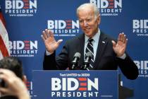 Democratic presidential candidate former Vice President Joe Biden speaks about foreign policy a ...