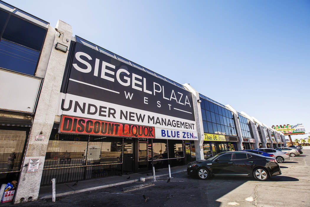 The front of the Siegel Plaza West on July 11, 2019 in Las Vegas. Siegel Plaza West recently ha ...