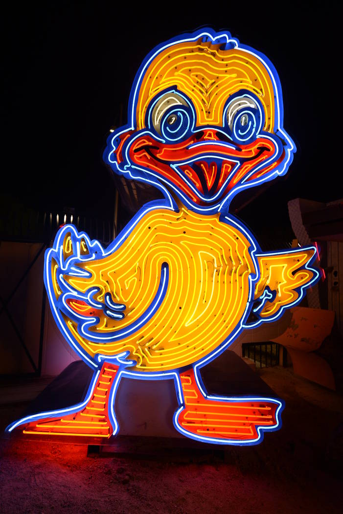 The Ugly Duckling neon sign undergoes a transformation. (The Vox Agency)