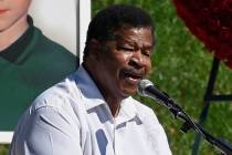 FILE - In this Oct. 8, 2017 file photo, singer Jerry Lawson performs the song "Lay Down&qu ...