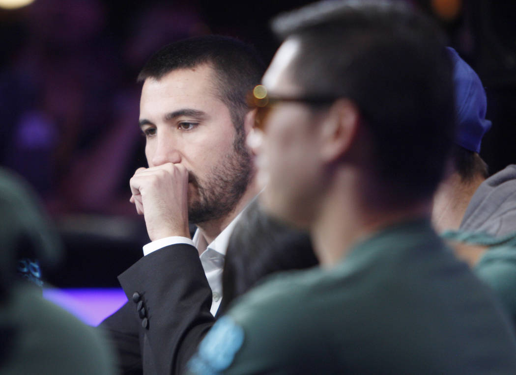 Dario Sammartino at the main event final table during the World Series of Poker at the Rio hote ...
