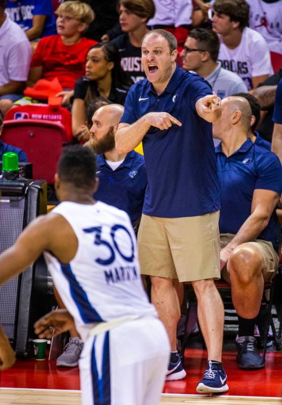 Memphis Grizzlies head coach Taylor Jenkins makes another play call versus the Minnesota Timber ...
