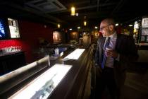Jonathan Ullman, president and chief executive officer of The Mob Museum, looks over Prohibitio ...