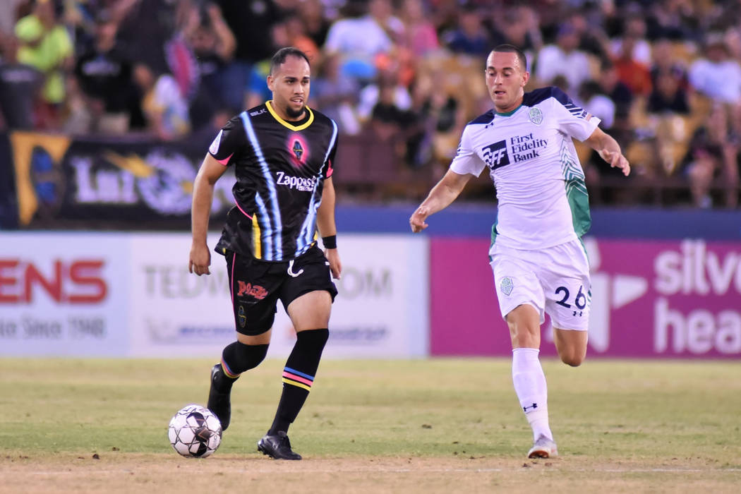 Jesus Gonzalez, left, makes his USL Championship debut against the El Paso Locomotive. Photo co ...