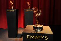 Emmy statuettes appear on stage prior to the start of the 71st Primetime Emmy Nominations Annou ...