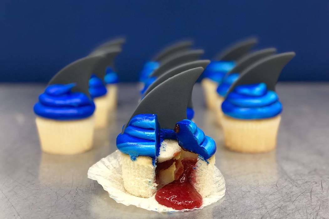 In honor of Shark Week, Freed’s Bakery has created shark cupcakes. (Freed's Bakery)