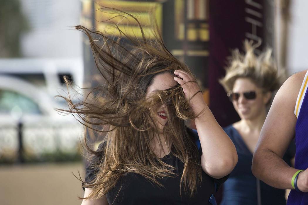 Windy conditions in the afternoon remain in the Las Vegas Valley through Friday. (Richard Brian ...