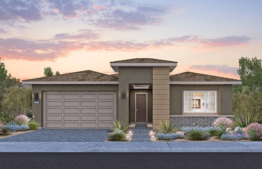 This artist's rendering shows what homes will look like in Del Webb's new Sun City community in ...