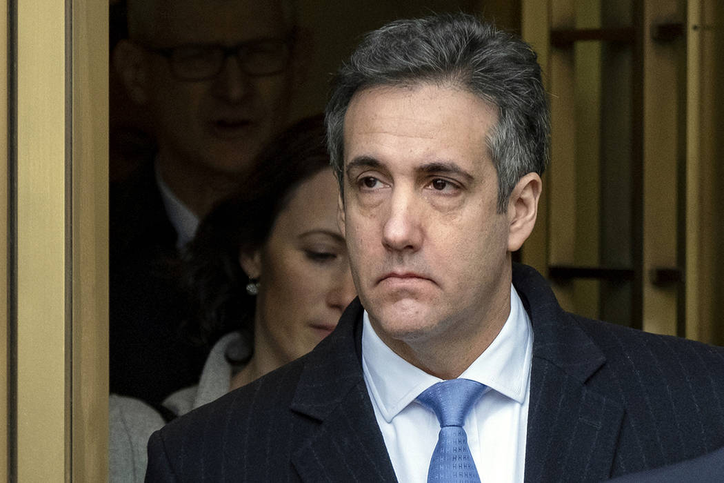 FILE - In this Dec. 12, 2018, file photo, Michael Cohen, President Donald Trump's former lawyer ...