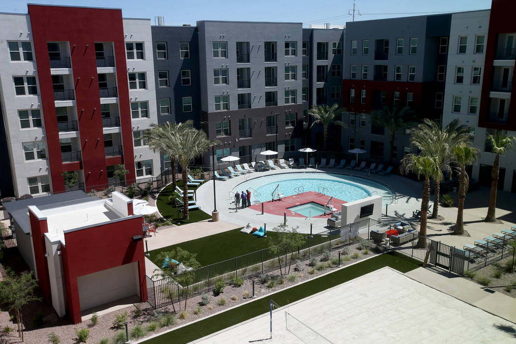 The Courtyard at The Degree, a recently-opened 226-unit on-campus student housing community at ...