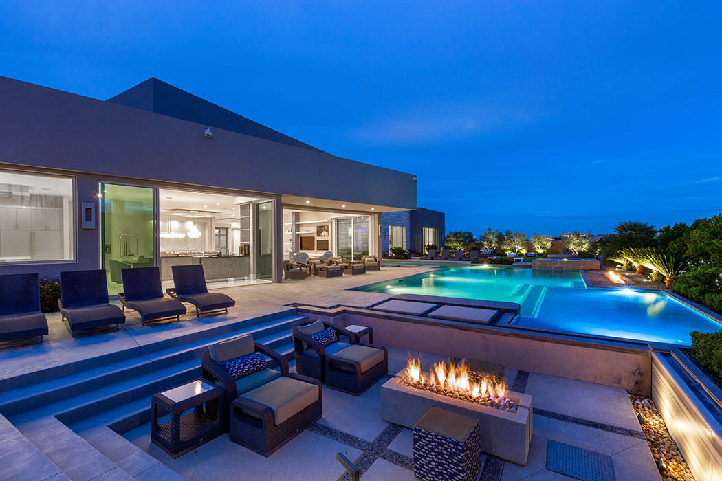 The backyard features a pool, spa and fire pit. (Ivan Sher Group)