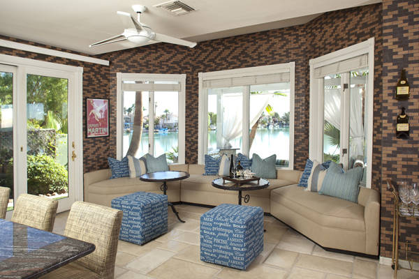 Somers Custom Furniture Division was commissioned to create a casual sitting area, where family ...