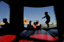 Kids play inside a bounce house. (Las Vegas Review-Journal)
