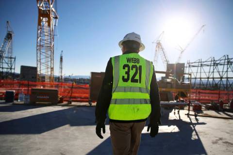 Las Vegas Stadium Co. Chief Operating Officer Don Webb at the Raiders stadium construction site ...