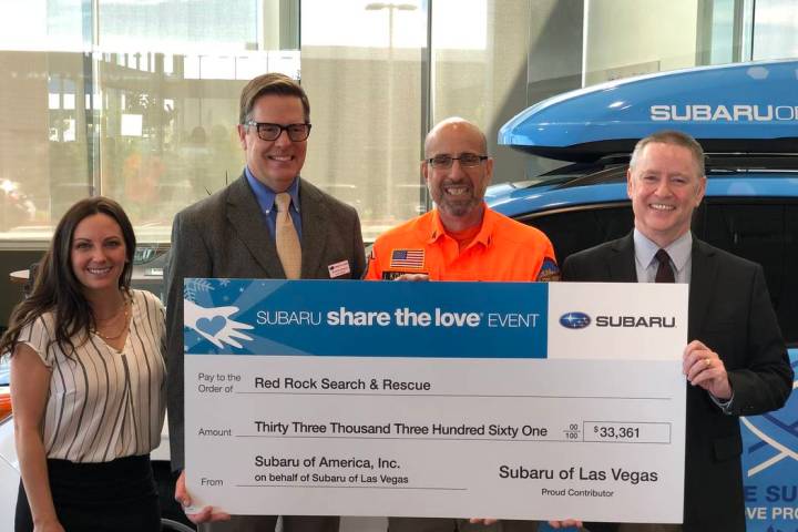 Findlay Automotive Group recently donated a check for $33,361 to Red Rock Search and Rescue. In ...