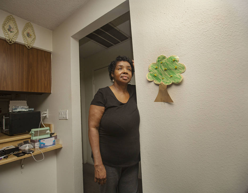 Ruby Davis, 63, is seen at her apartment at Sunset Terrace in Las Vegas, Monday, July 22, 2019. ...