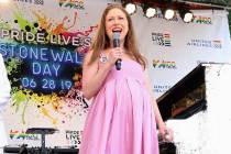 FILE - In this June 28, 2019, file photo, Chelsea Clinton participates in the second annual Sto ...