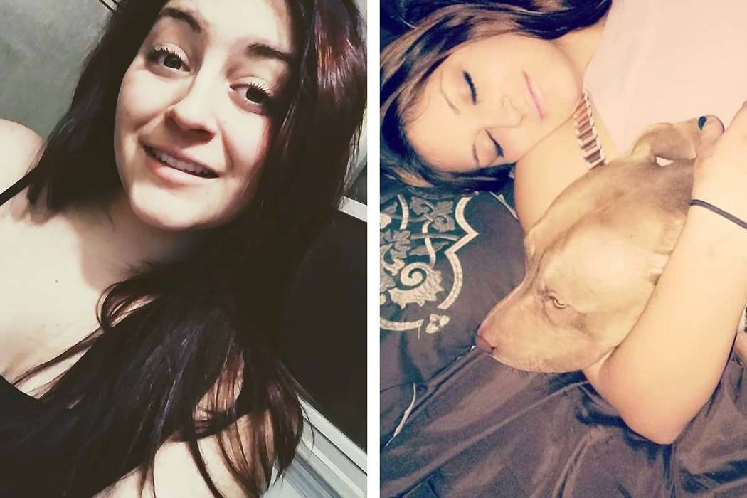 Savannah Millner, 24, and with her 3-year-old pit bull, Bella (Facebook)