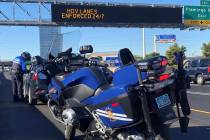Nevada Highway Patrol troopers gave out 518 citations for high occupancy vehicle lane violation ...