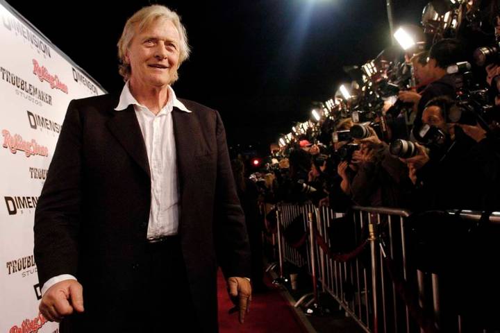 A March 28, 2005 file photo shows Dutch actor Rutger Hauer arriving at the premiere of "Sin Cit ...
