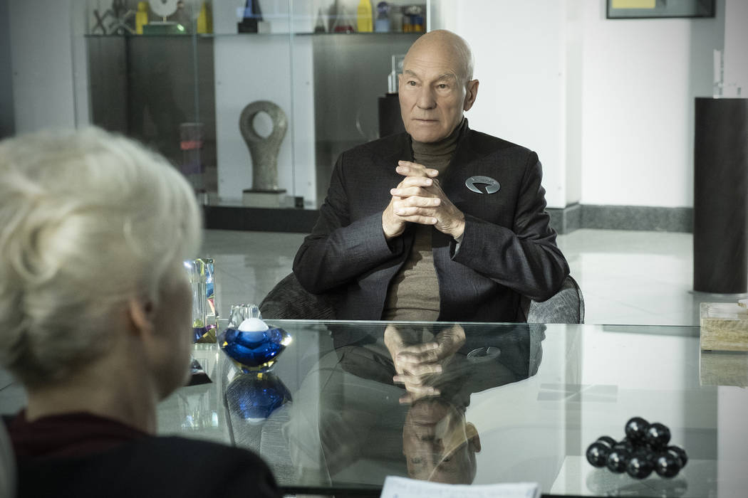 Pictured: Patrick Stewart as Jean-Luc Picard of the the CBS All Access series STAR TREK: PICARD ...