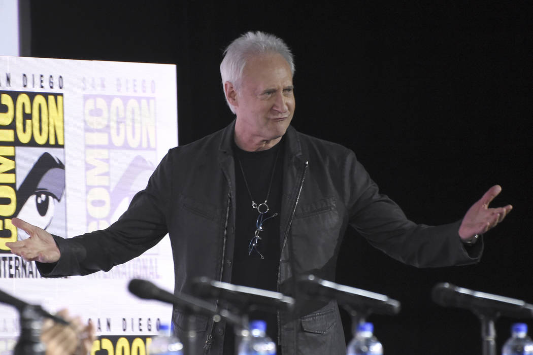 Brent Spiner walks on stage at the "Star Trek: Picard" portion of the Enter the &quot ...