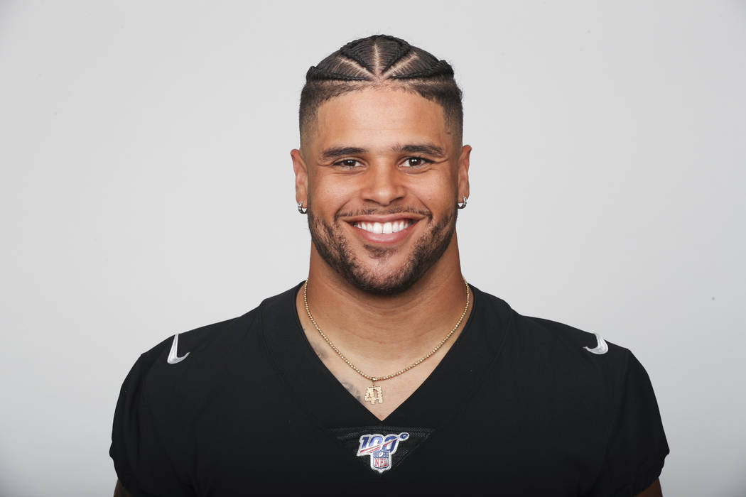 This is a 2019 photo of Keith Smith of the Oakland Raiders NFL football team. This image reflec ...