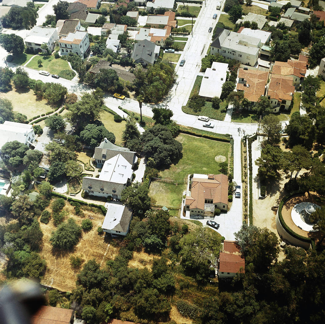 An aerial view of the home of Leno and Rosemary LaBianca in the Los Feliz district of Los Angel ...
