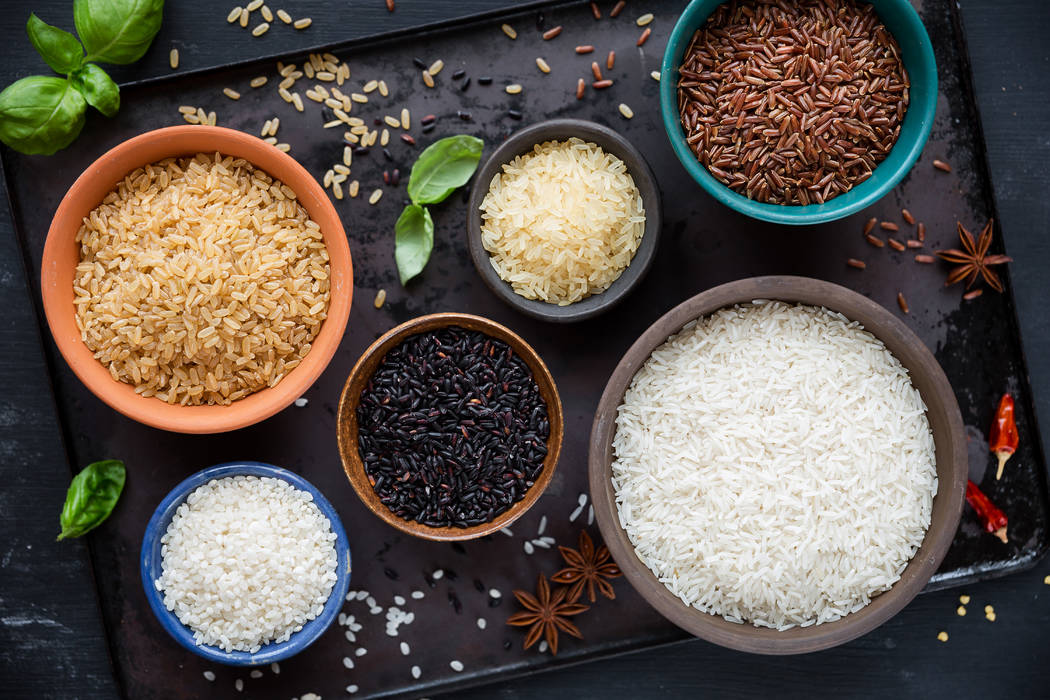 Red rice, black rice, basmati, whole-grain rice, long-grain parboiled rice and arborio rice.