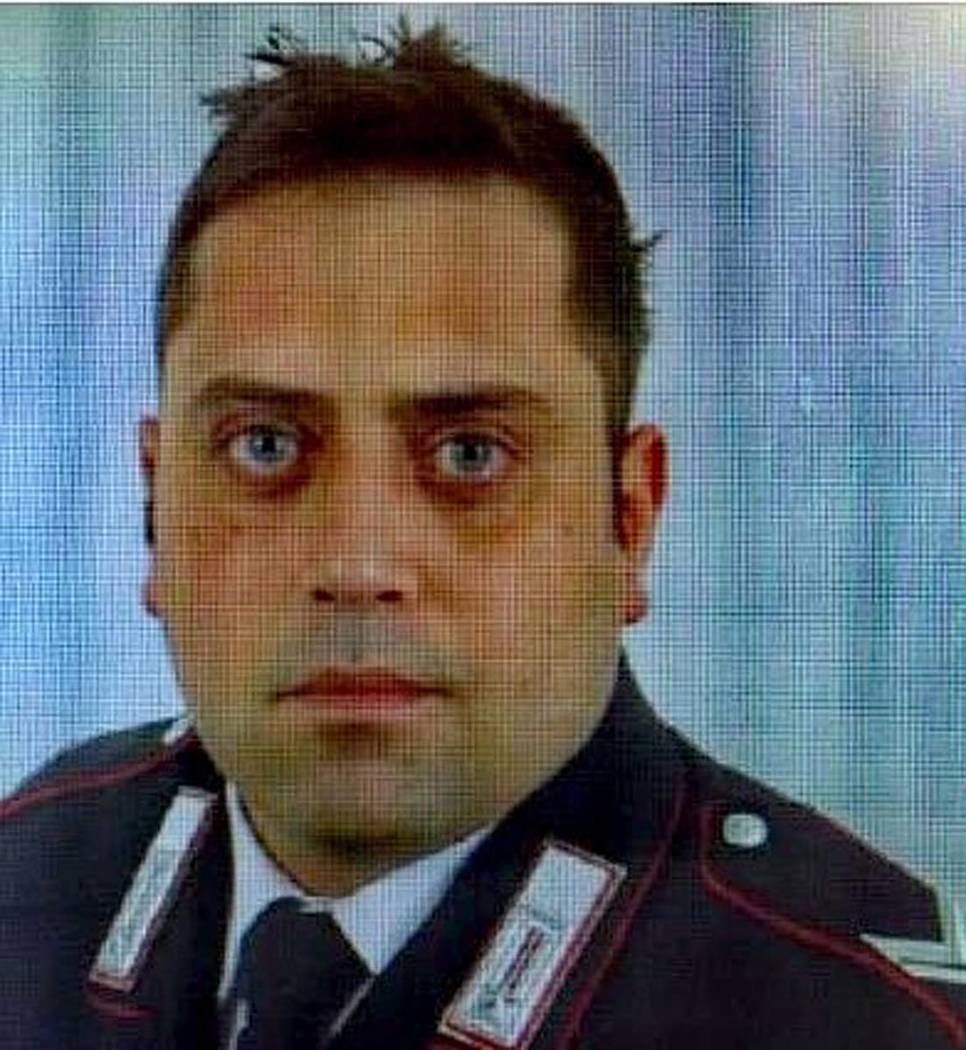 In this photo released by Carabinieri, is portrayed officer Mario Cerciello Rega, 35, who was s ...