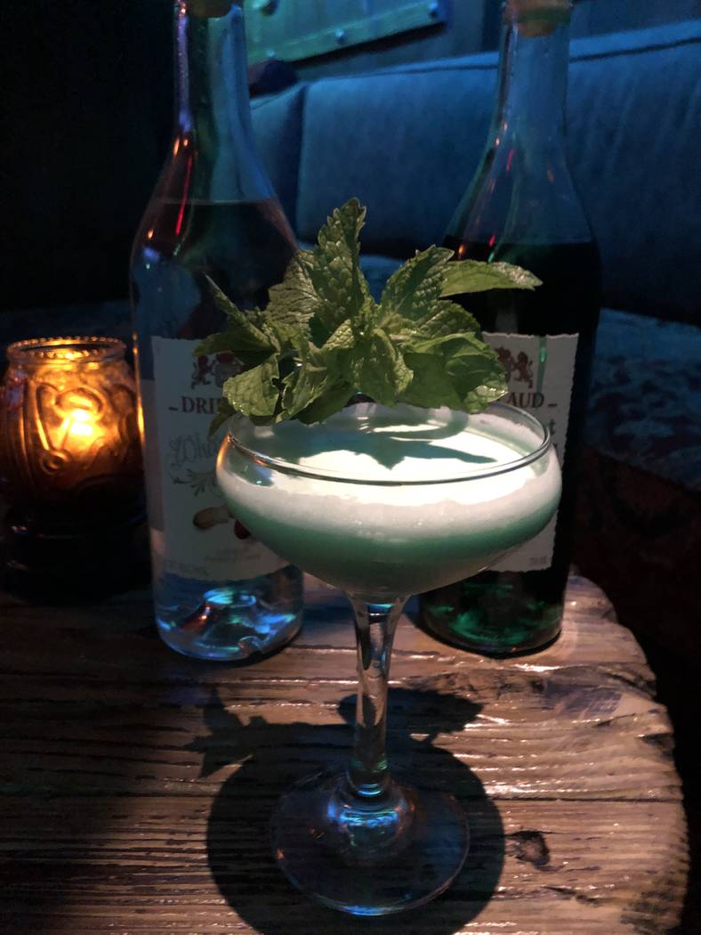 A classic grasshopper cocktail at Golden Tiki (Al Mancini Las Vegas Review-Journal)