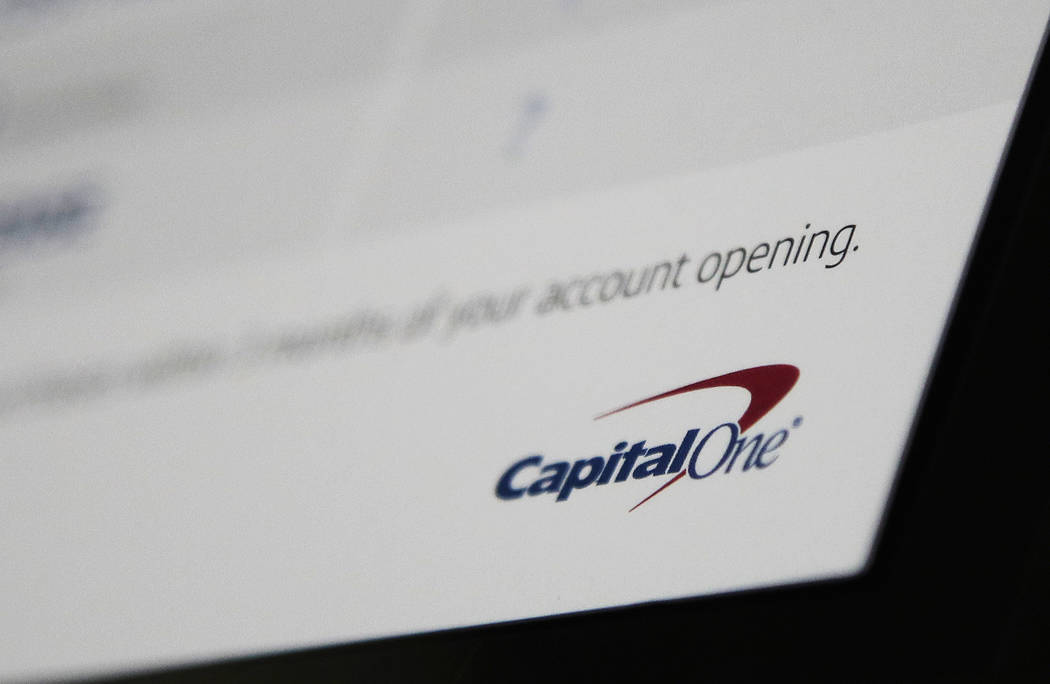 This Monday, July 22, 2019, photo shows Capital One mailing in North Andover, Mass. Capital One ...
