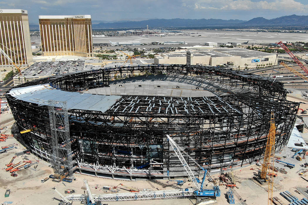 Raiders Builders Set Topping Out Ceremony At Las Vegas Stadium