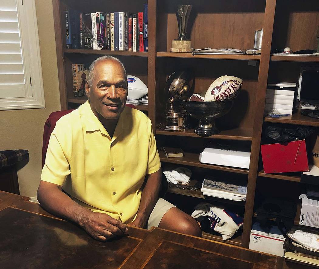 This Thursday, June 6, 2019, photo shows O.J. Simpson in his Las Vegas area home. After 25 year ...