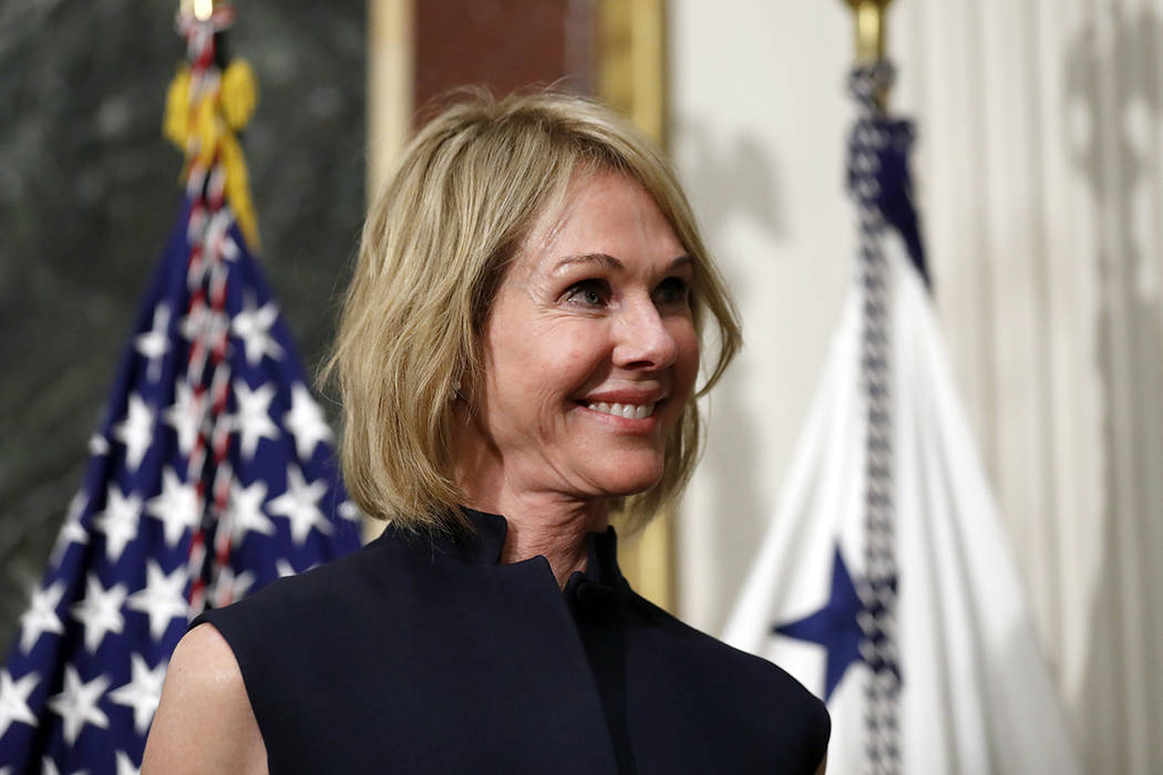 FILE - In this Sept. 26, 2017, file photo, U.S. Ambassador to Canada Kelly Knight Craft stands ...