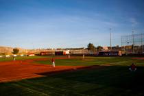 The Las Vegas Wildcats compete against Liberty High School during a baseball game at Las Veg ...