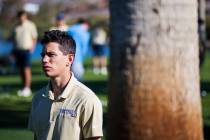 Foothill sophomore Noah MacFawn at Chimera Golf Club in Henderson on Monday, March 6, 2017. ...
