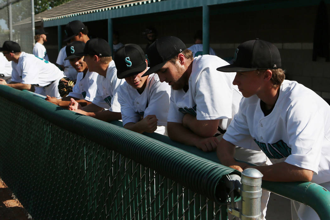 Silverado baseball team prepares for a game against Rancho at Silverado High School on Tuesd ...