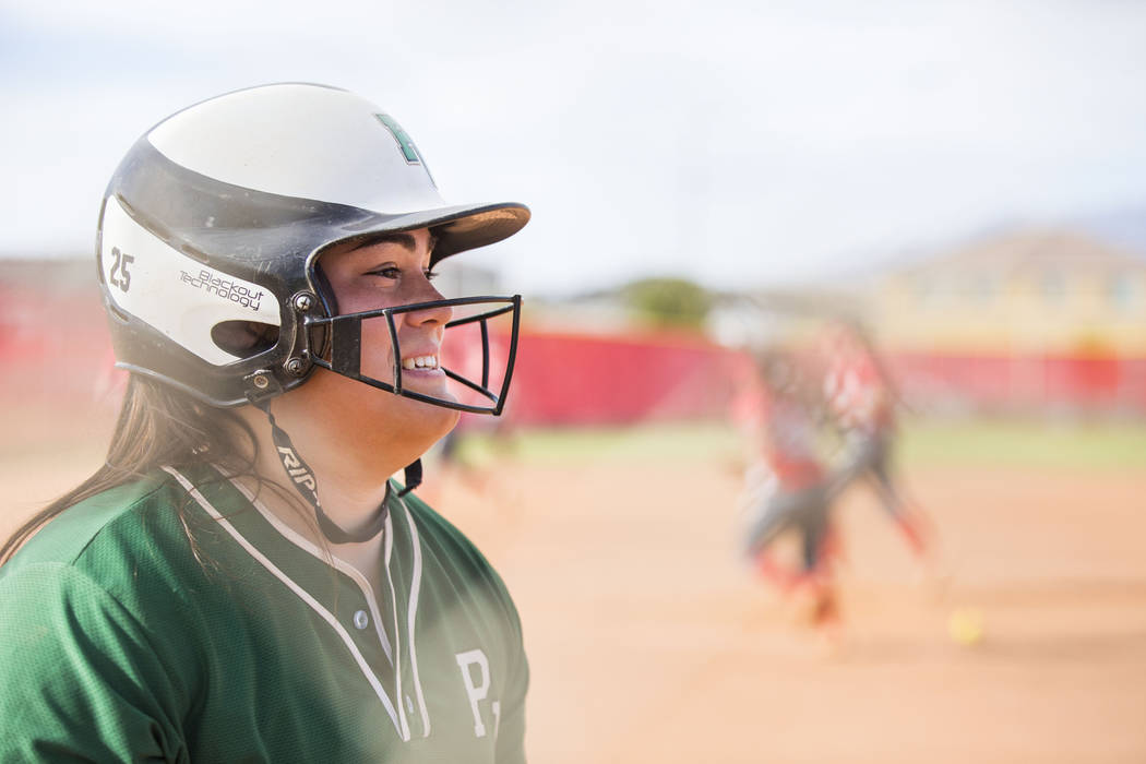 Palo Verde’s Grace Chavez (25) prepares to bat during a game against Arbor View at Arb ...