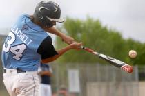 Foothill’s Kelton Lachelt (34) swings during during the fifth inning of a high school ...