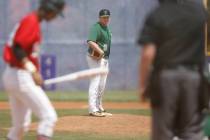 Palo Verde’s Tanner Lewis (3) stares a batter down during the sixth inning of a high s ...