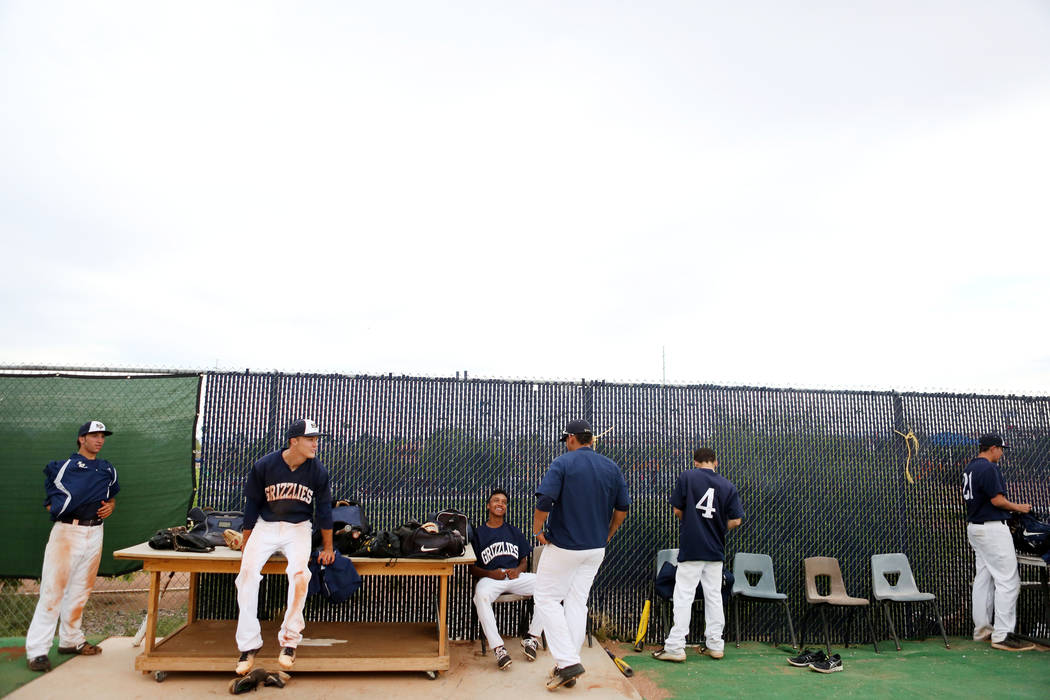 Spring Valley celebrates its 11-3 win against Sierra Vista High School at Spring Valley High ...