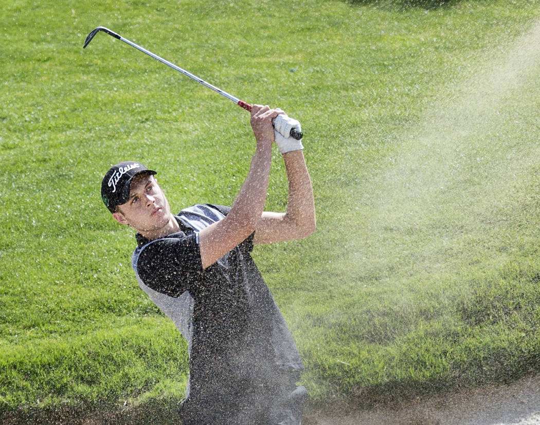 Palo Verde’s Jack Trent on the 16th hole during the Sunset Region boys golf tournament ...