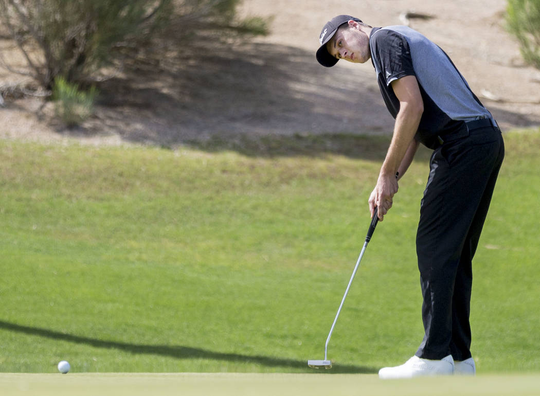 Palo Verde’s Jack Trent on the 16th hole during the Sunset Region boys golf tournament ...