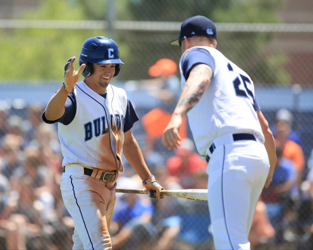 during the Sunset Region baseball championship game between Centennial High School and Bisho ...