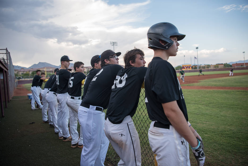 Faith Lutheran Crusader Paulshawn Pasqualotto up to bat during a game at Faith Lutheran High ...