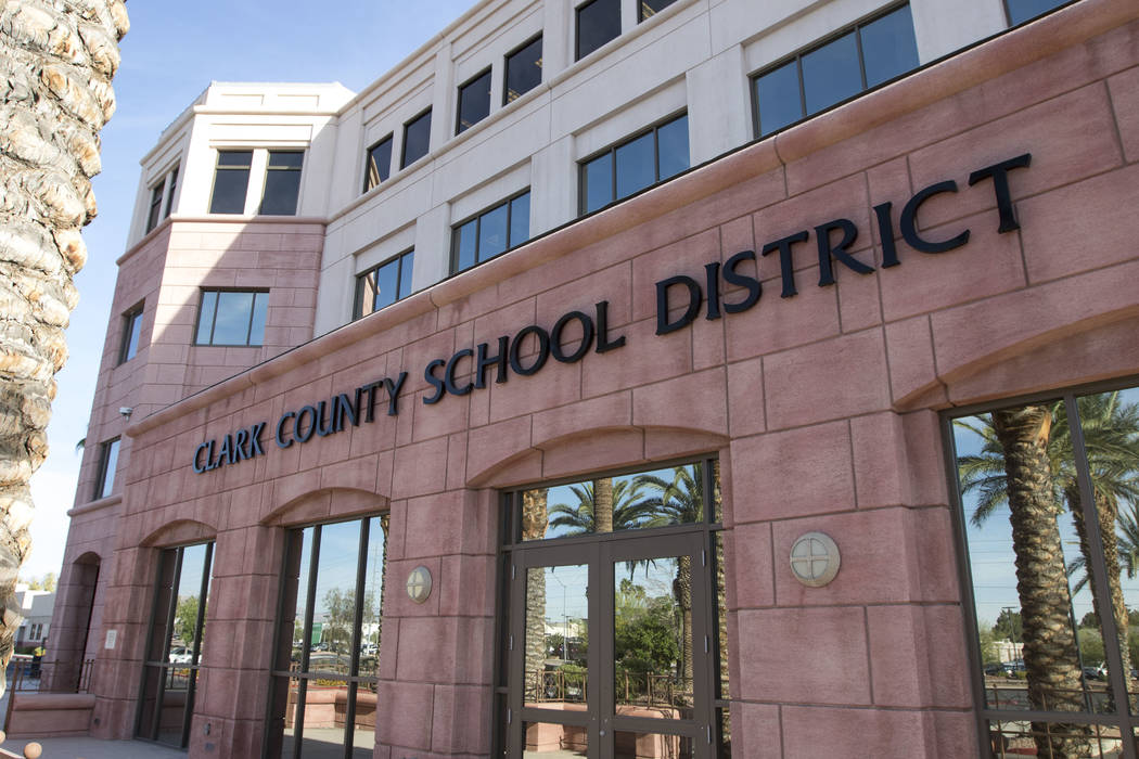 Clark County School District administration building at 5100 W. Sahara Ave. in Las Vegas (Ri ...