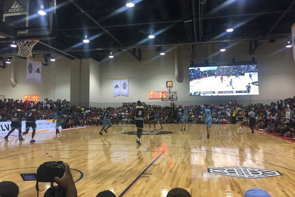 Fans pack the Cashman Center to watch the adidas Summer Championships in Las Vegas on July 2 ...
